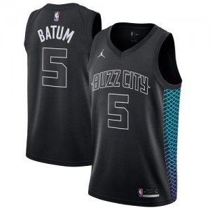 Jordan Brand NBA Maillot De Basket Batum Charlotte Hornets #5 Homme City Edition Noir