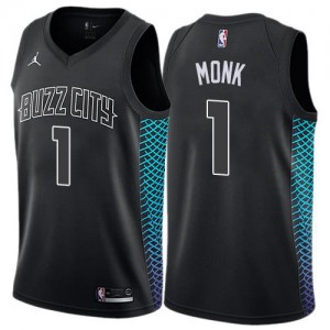 Jordan Brand NBA Maillots De Monk Hornets Homme City Edition Noir #1