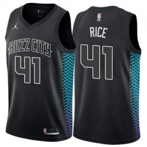 Jordan Brand NBA Maillot Rice Hornets City Edition Homme No.41 Noir