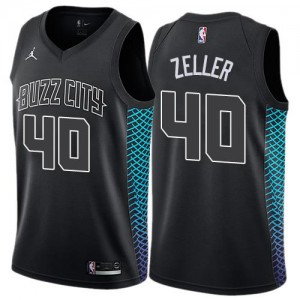 Jordan Brand NBA Maillots Basket Cody Zeller Hornets Noir Homme #40 City Edition