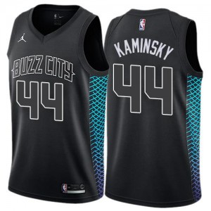 Jordan Brand NBA Maillots De Frank Kaminsky Charlotte Hornets Homme No.44 Noir City Edition