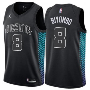 Jordan Brand NBA Maillots De Basket Bismack Biyombo Hornets City Edition Noir Homme #8