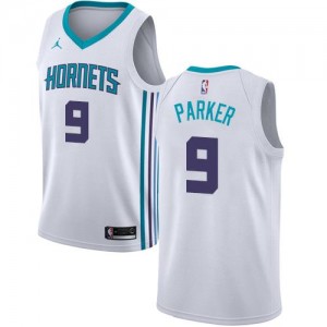 Jordan Brand Maillots Basket Parker Charlotte Hornets Homme Association Edition No.9 Blanc