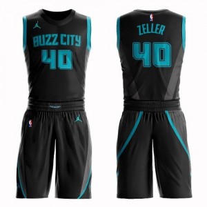 Maillot Basket Cody Zeller Hornets Enfant Jordan Brand Noir Suit City Edition #40