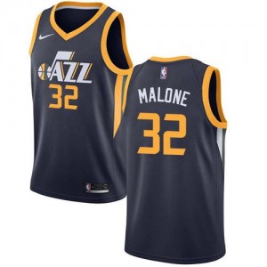 Nike Maillot De Basket Malone Utah Jazz bleu marine Homme #32 Icon Edition