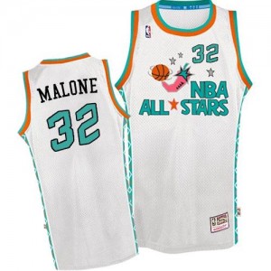 Mitchell and Ness NBA Maillot Basket Malone Jazz Blanc Homme No.32 1996 All Star Throwback