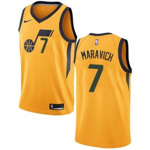 Nike Maillot De Pete Maravich Jazz or Statement Edition #7 Homme