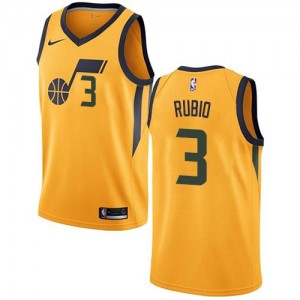 Maillots Basket Rubio Jazz Statement Edition Homme #3 or Nike