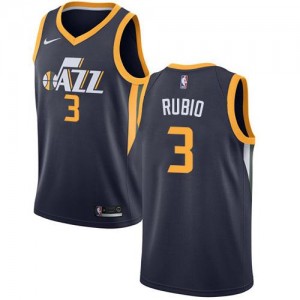 Nike Maillot Ricky Rubio Utah Jazz Icon Edition Enfant bleu marine No.3