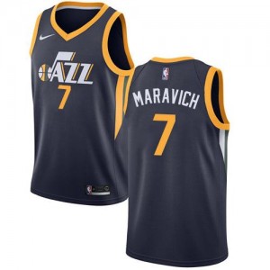 Nike NBA Maillots De Maravich Utah Jazz Enfant bleu marine No.7 Icon Edition