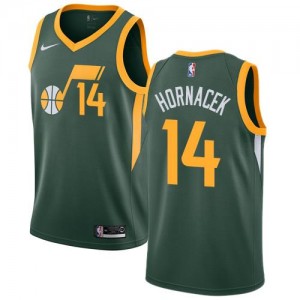 Nike Maillot De Basket Jeff Hornacek Utah Jazz vert Homme No.14 Earned Edition