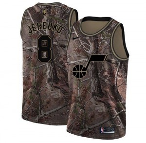 Maillot Basket Jonas Jerebko Utah Jazz Nike Camouflage Homme #8 Realtree Collection