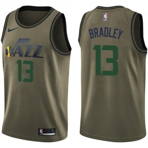 Nike Maillots Basket Bradley Utah Jazz Salute to Service Enfant vert #13