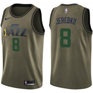 Maillots Basket Jerebko Utah Jazz Salute to Service vert Nike Homme No.8