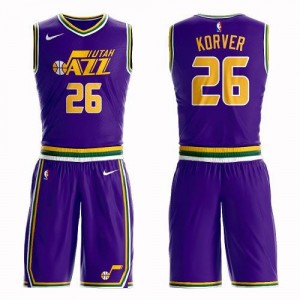 Nike Maillot Basket Korver Jazz Homme Violet Suit #26