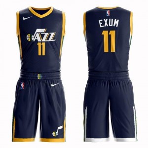 Maillot Basket Exum Utah Jazz Nike bleu marine Suit Icon Edition #11 Homme