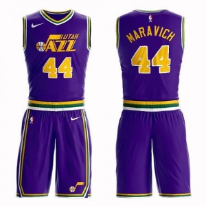 Nike Maillots Pete Maravich Utah Jazz Suit Homme Violet #44