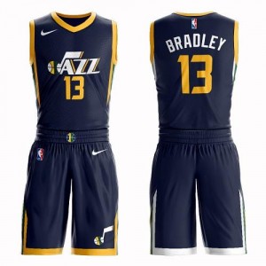 Nike NBA Maillot Basket Bradley Jazz Suit Icon Edition Homme bleu marine No.13