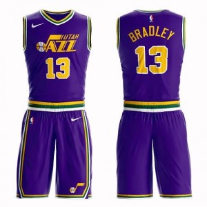 Nike NBA Maillot De Basket Tony Bradley Jazz Homme No.13 Violet Suit