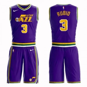 Nike Maillots De Basket Rubio Jazz No.3 Suit Violet Homme