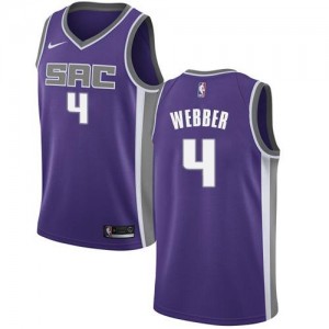 Maillot De Basket Webber Sacramento Kings Icon Edition #4 Homme Nike Violet