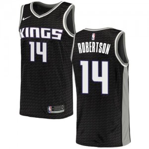Maillot De Basket Robertson Sacramento Kings Nike Homme Noir Statement Edition #14