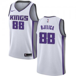 Nike Maillots Basket Nemanja Bjelica Kings Association Edition Blanc Enfant No.88