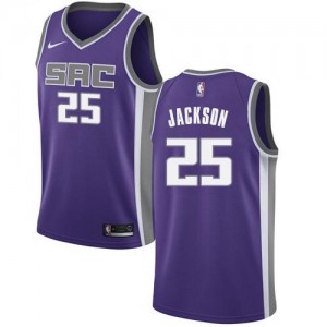 Maillot De Basket Justin Jackson Sacramento Kings Nike No.25 Icon Edition Violet Homme
