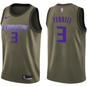Maillots Ferrell Kings Nike #3 Salute to Service Enfant vert