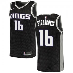 Maillot Basket Stojakovic Sacramento Kings No.16 Statement Edition Enfant Noir Nike