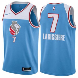 Nike Maillot De Basket Skal Labissiere Kings Homme Bleu City Edition #7
