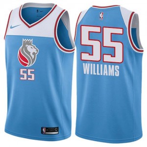 Nike NBA Maillot Basket Williams Sacramento Kings Enfant Bleu City Edition #55