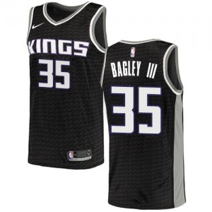 Nike NBA Maillot Basket Bagley III Kings Statement Edition Noir Homme #35
