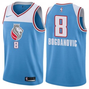 Maillot Bogdan Bogdanovic Sacramento Kings Bleu #8 Enfant City Edition Nike