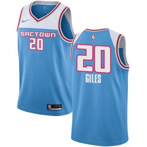 Maillot Basket Giles Sacramento Kings No.20 Enfant Bleu 2018/19 City Edition Nike
