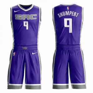 Nike NBA Maillots Iman Shumpert Kings #9 Violet Suit Icon Edition Homme