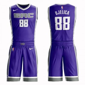 Nike NBA Maillot De Basket Nemanja Bjelica Kings Suit Icon Edition Homme #88 Violet