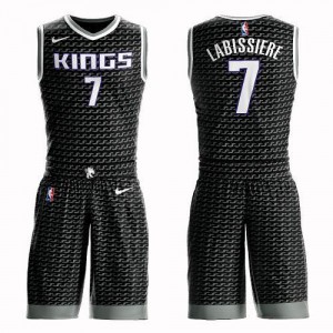 Maillot Basket Labissiere Sacramento Kings Suit Statement Edition Nike No.7 Enfant Noir