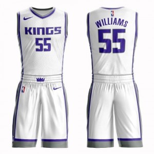 Nike Maillot De Basket Jason Williams Sacramento Kings Suit Association Edition No.55 Blanc Homme