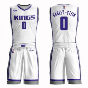 Nike NBA Maillots Cauley-Stein Kings Blanc No.0 Suit Association Edition Homme
