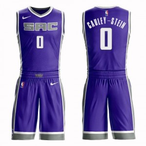 Nike NBA Maillots Basket Cauley-Stein Sacramento Kings #0 Violet Suit Icon Edition Homme