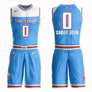 Maillot Willie Cauley-Stein Sacramento Kings No.0 Homme Nike Suit City Edition Bleu