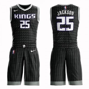 Nike Maillot De Basket Jackson Kings Noir Enfant No.25 Suit Statement Edition