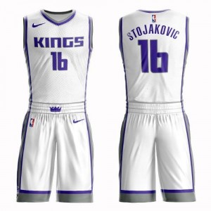 Nike NBA Maillot De Basket Stojakovic Kings Enfant No.16 Suit Association Edition Blanc