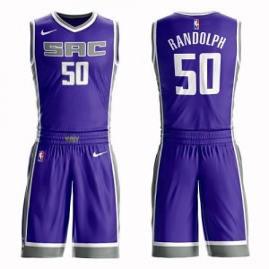 Nike NBA Maillots Basket Randolph Kings No.50 Violet Suit Icon Edition Enfant