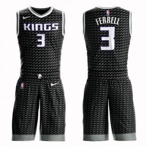 Nike NBA Maillots De Yogi Ferrell Sacramento Kings #3 Suit Statement Edition Enfant Noir