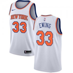 Maillot De Patrick Ewing Knicks Homme Blanc #33 Association Edition Nike