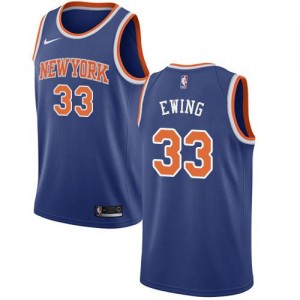 Nike NBA Maillots Basket Patrick Ewing Knicks Icon Edition #33 Homme Bleu royal