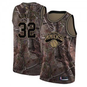 Maillots Basket Vonleh New York Knicks #32 Camouflage Enfant Realtree Collection Nike