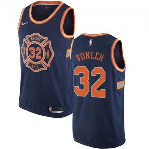 Maillots Noah Vonleh Knicks Nike City Edition Homme bleu marine No.32